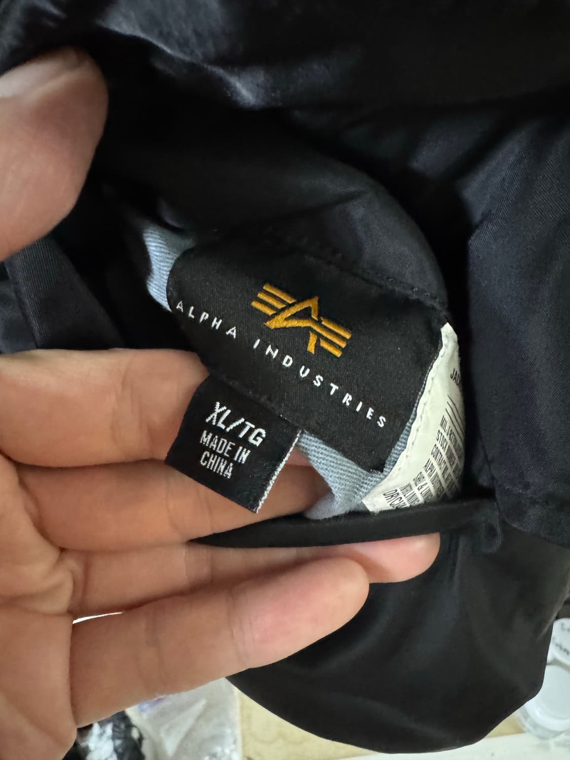 알파인더스트리 ma-1 블랙 XL 상품이미지5