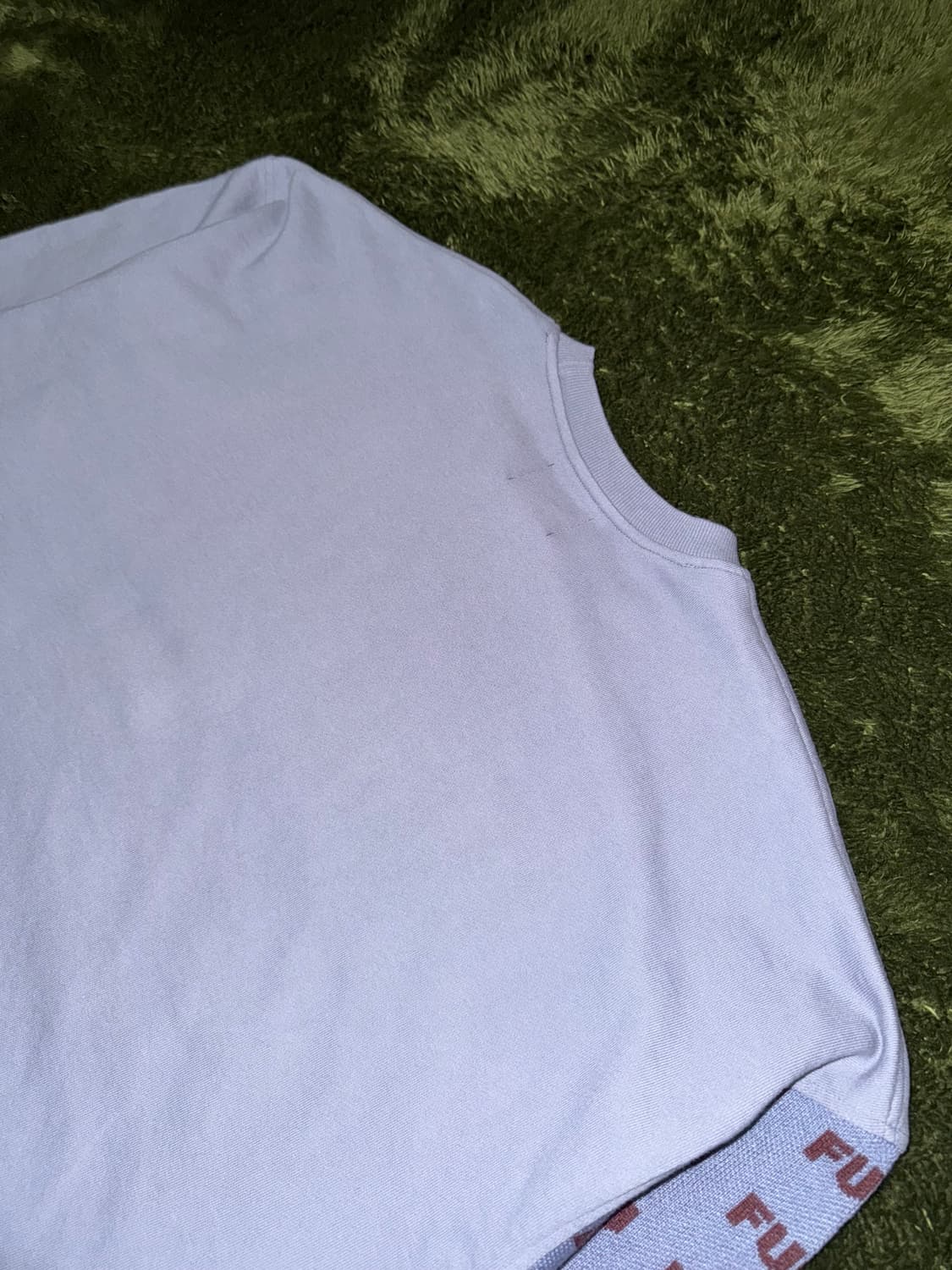 [XL] 아조바이아조 FUCK YOU 니트 믹스 스웻 셔츠 퍼플 상품이미지9