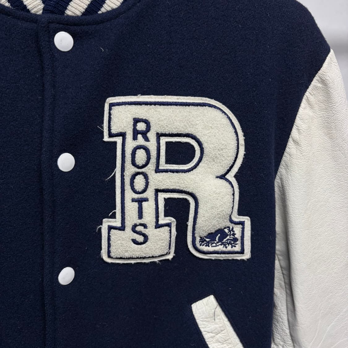 90S 루츠 캐나다 울 레더 바시티 상품이미지3