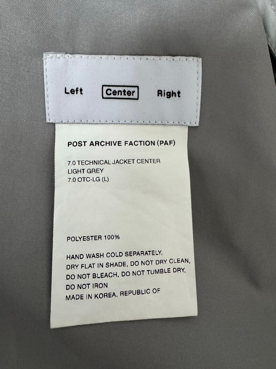 [L]포스트아카이브팩션 7.0 technical jacket center 상품이미지2