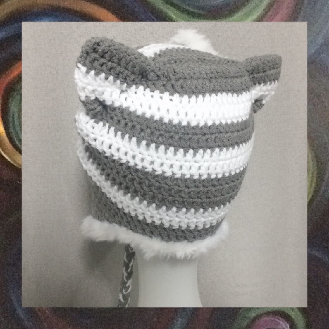 { 별 포인트 이어플랩 고양이비니 (캣비니) } Handmade. 상품이미지4