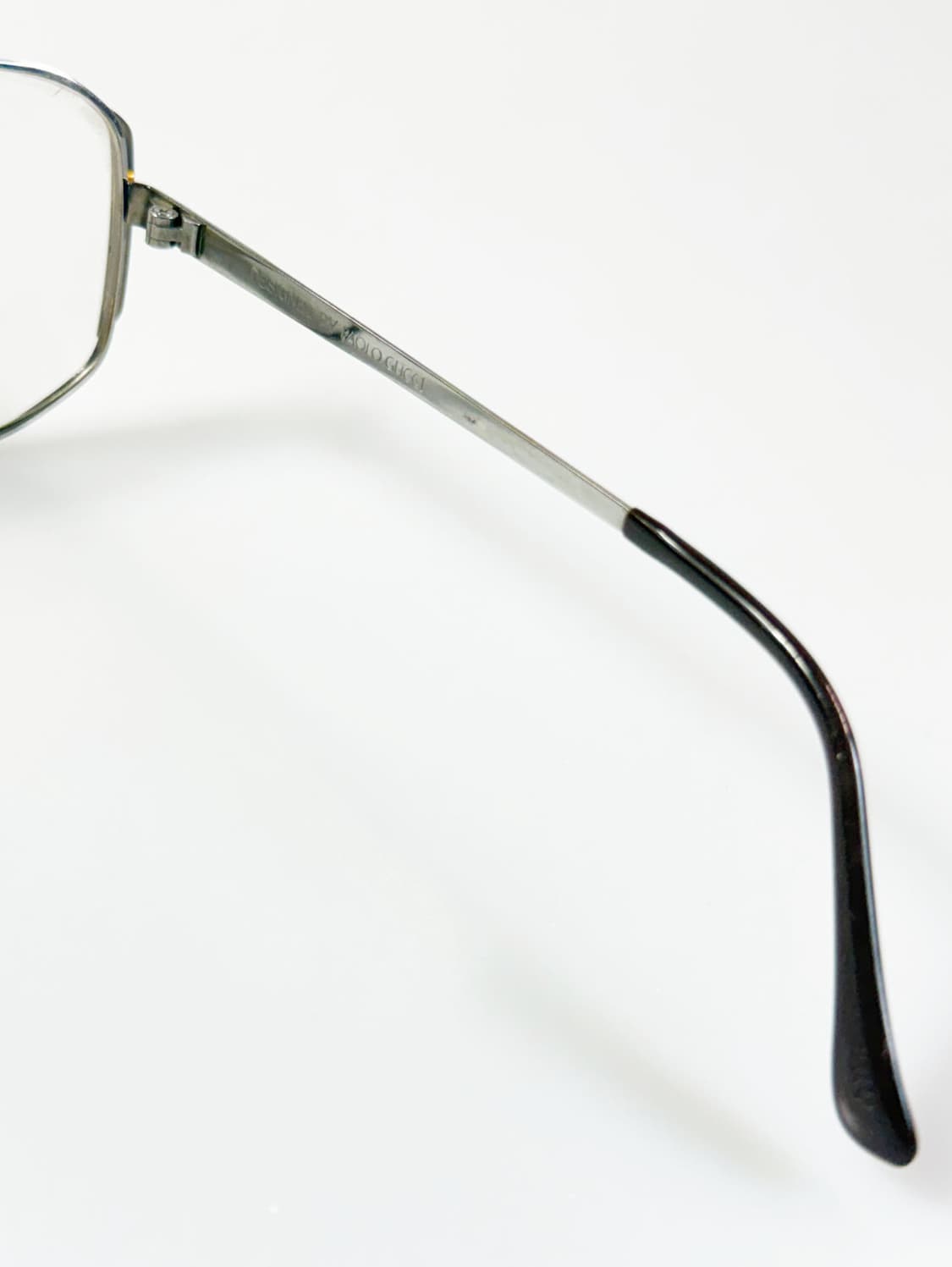 90s PAOLO GUCCI 실버 골드 티타늄 보잉 스퀘어 빈티지 안경 상품이미지6