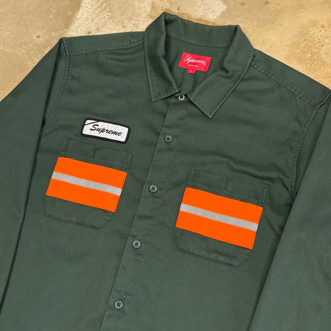 L 슈프림 하이비스 워크 셔츠  상품이미지1