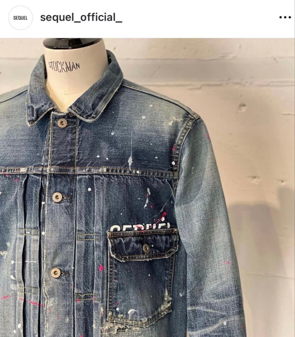 SEQUEL SQ-20AW-JK08 페인트 데님 자켓 상품이미지2