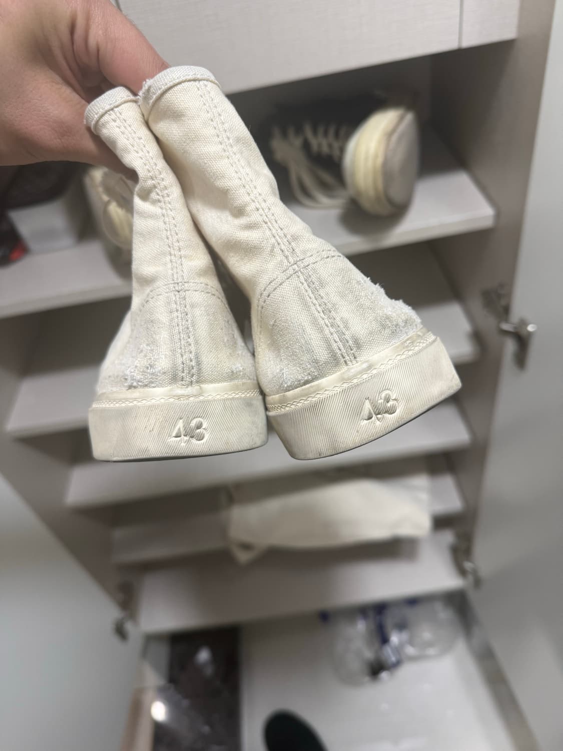 발렌시아가 파리 스니커즈 아이보리 하이탑 43 상품이미지2