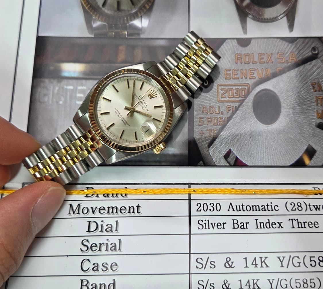 레어] 롤렉스 데이저스트 6827 14K콤비 레일로드 쥬빌리줄 (감정서  상품이미지5