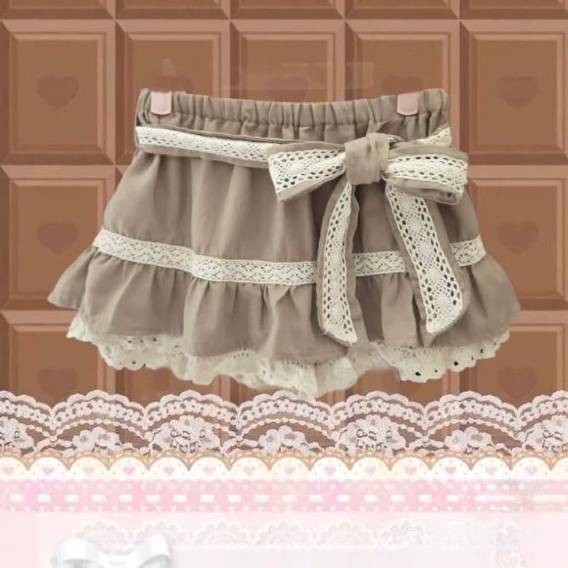 디마럽 dearly 리본 라떼갸루 큐롯  상품이미지2