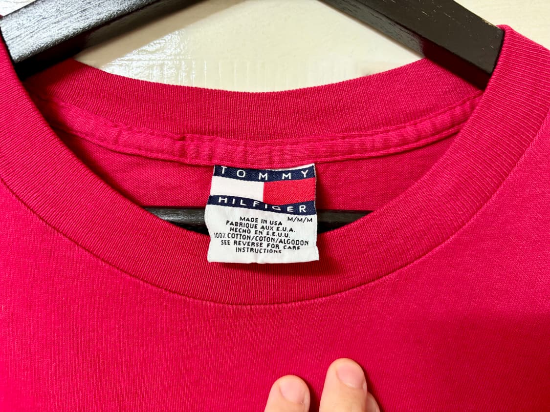 올드 타미 자수 티셔츠 튜블러 타입 미국산 상품이미지3