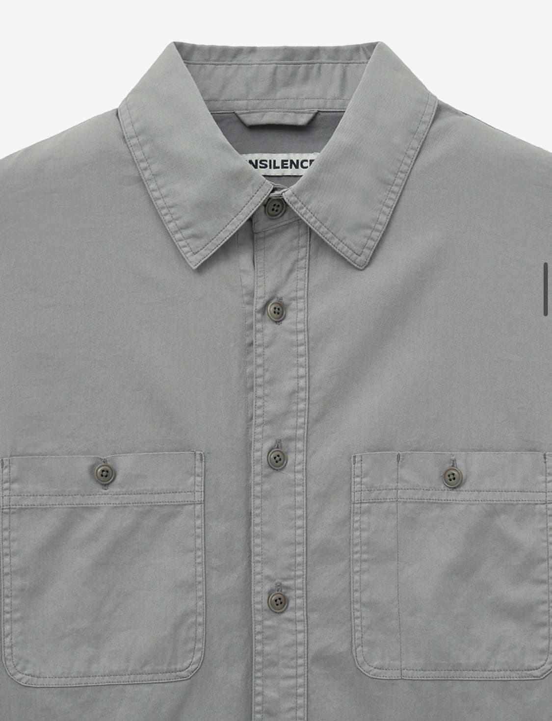 인사일런스 가먼트다잉 워크 셔츠 OLIVE L사이즈 상품이미지3