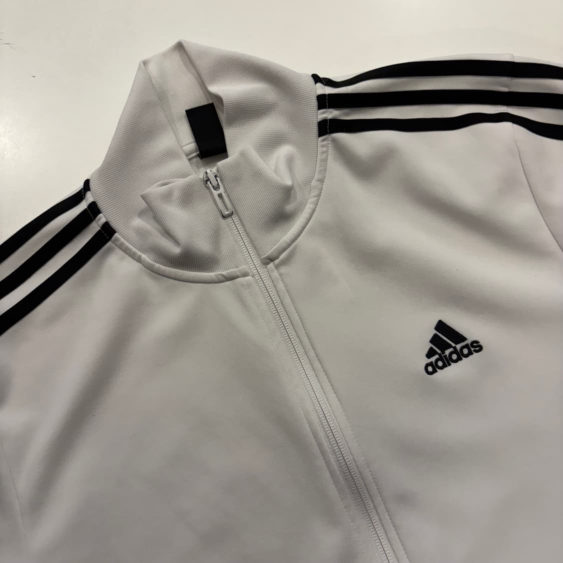 [L] 21s 아디다스 삼선 트랙탑 져지 집업 화이트 D757 상품이미지3