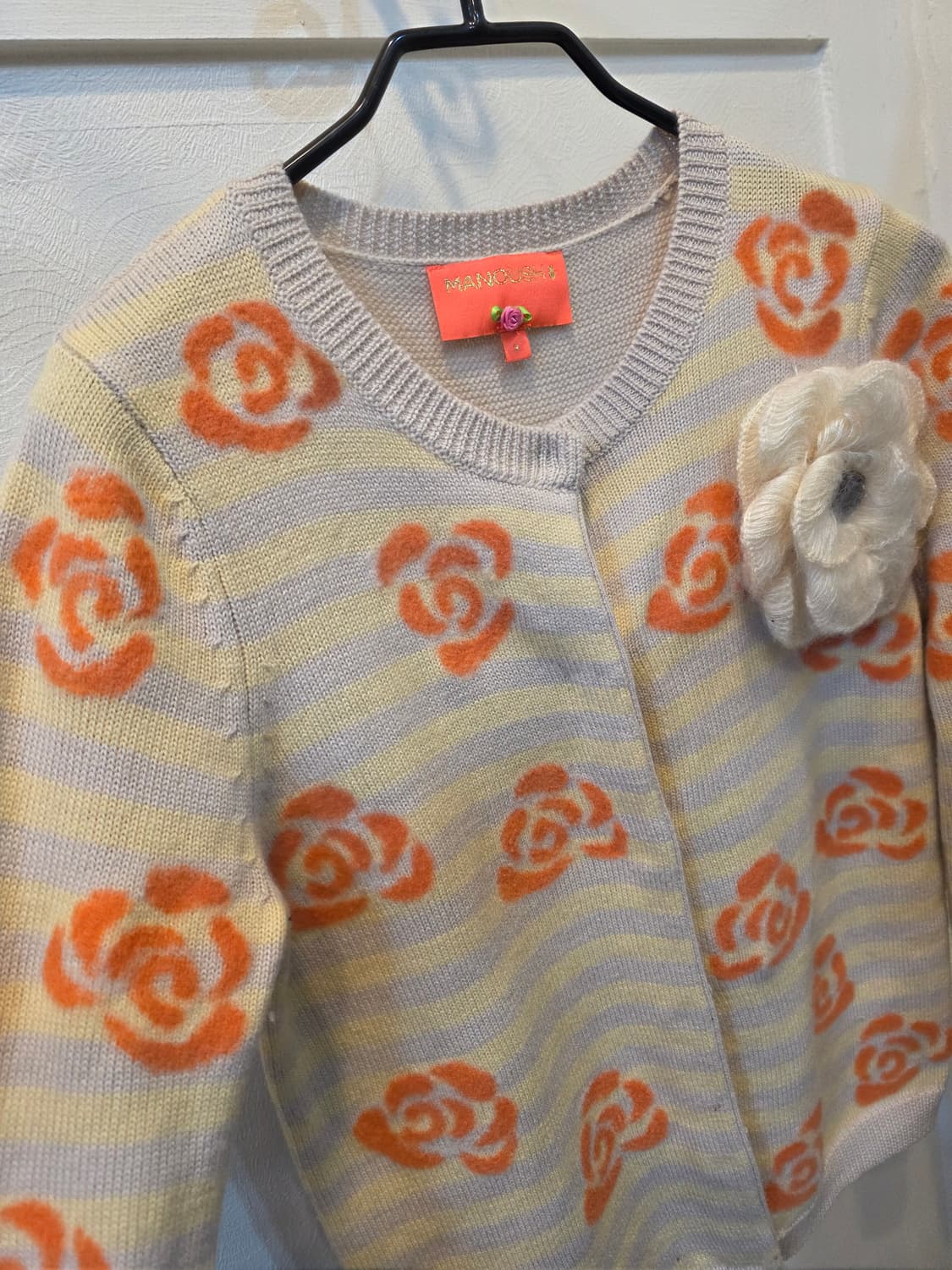 마누슈 오렌지장미 패턴 가디건 상품이미지3