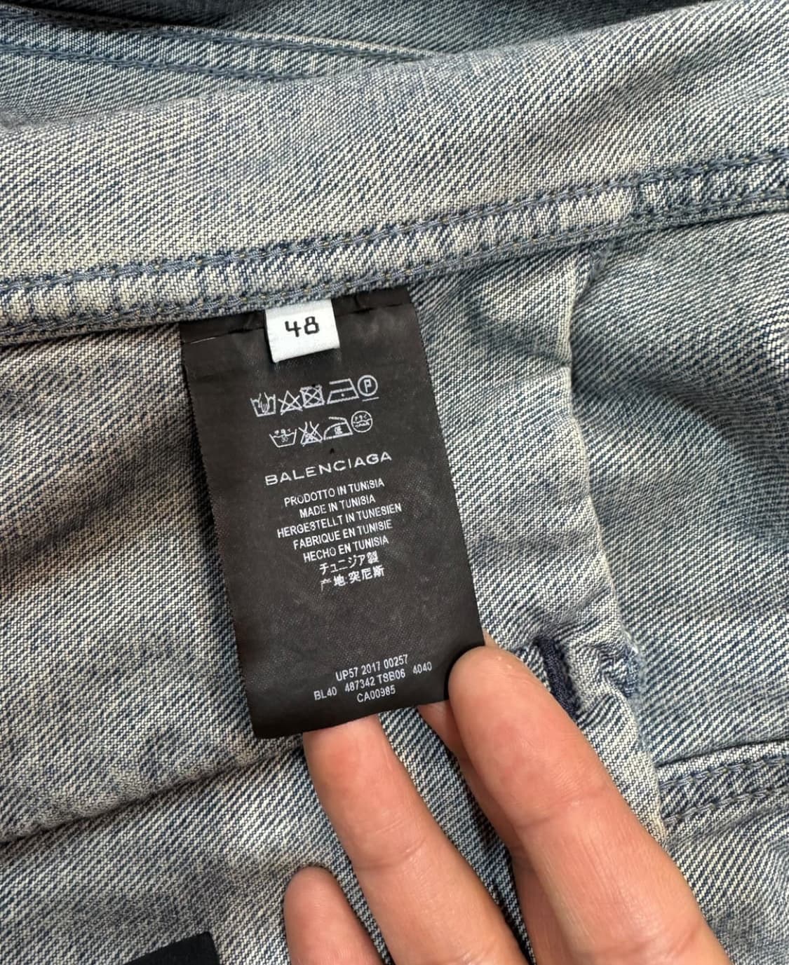 Balenciaga 2017 wave logo denim 상품이미지4