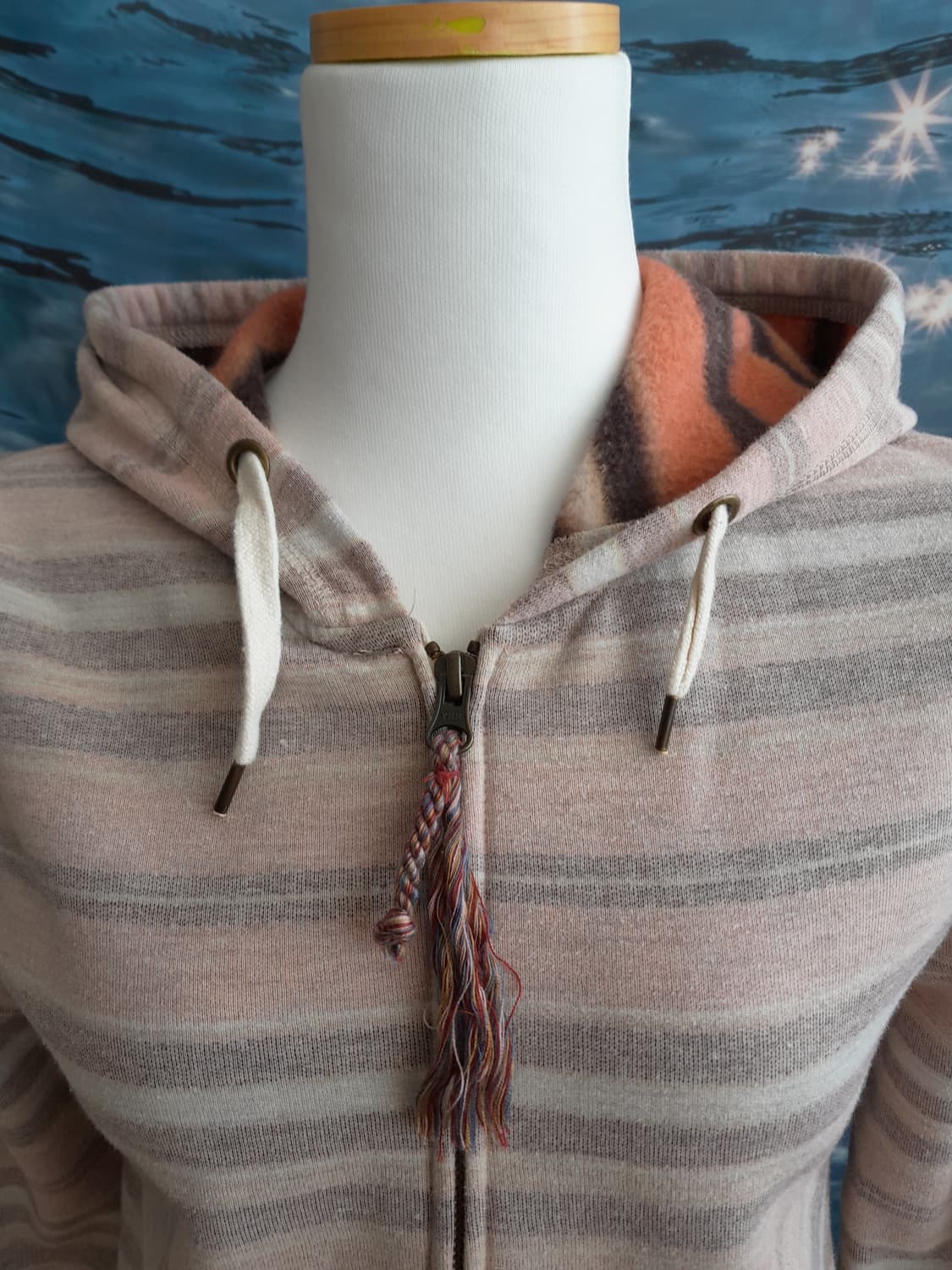 딸기우유 핑크 스트라이프 후드집업 상품이미지2