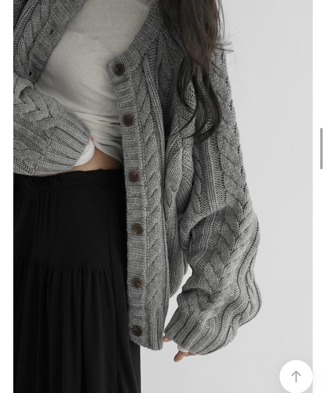 꽈배기 라운드넥 가디건 상품이미지3