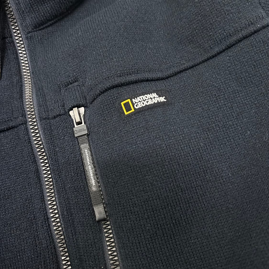 내셔널지오그래픽 기모 후리스 집업 자켓 네이비 L 상품이미지3