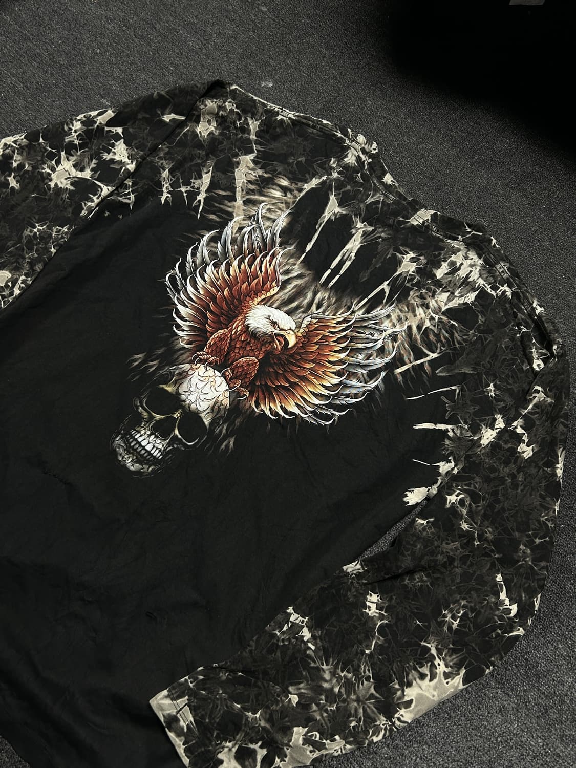 Vintage Goth-Punk Skull pearl Longsleeve 상품이미지4