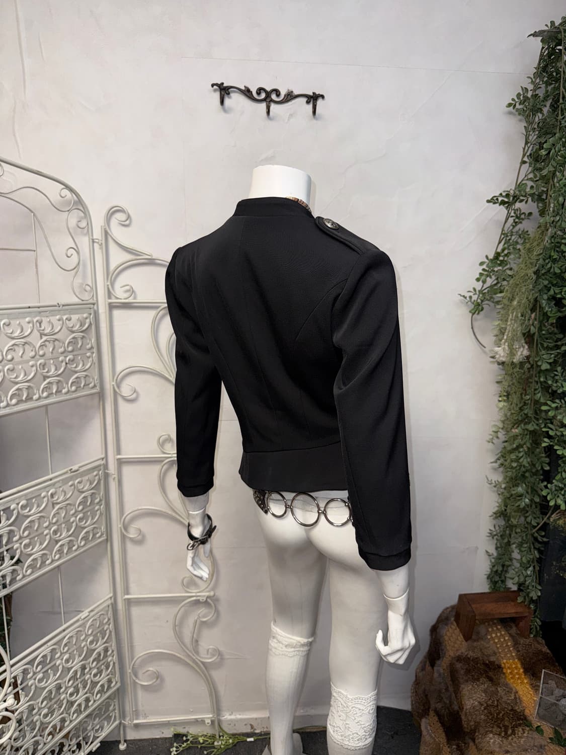 Black unbalance wrap button jacket  상품이미지6