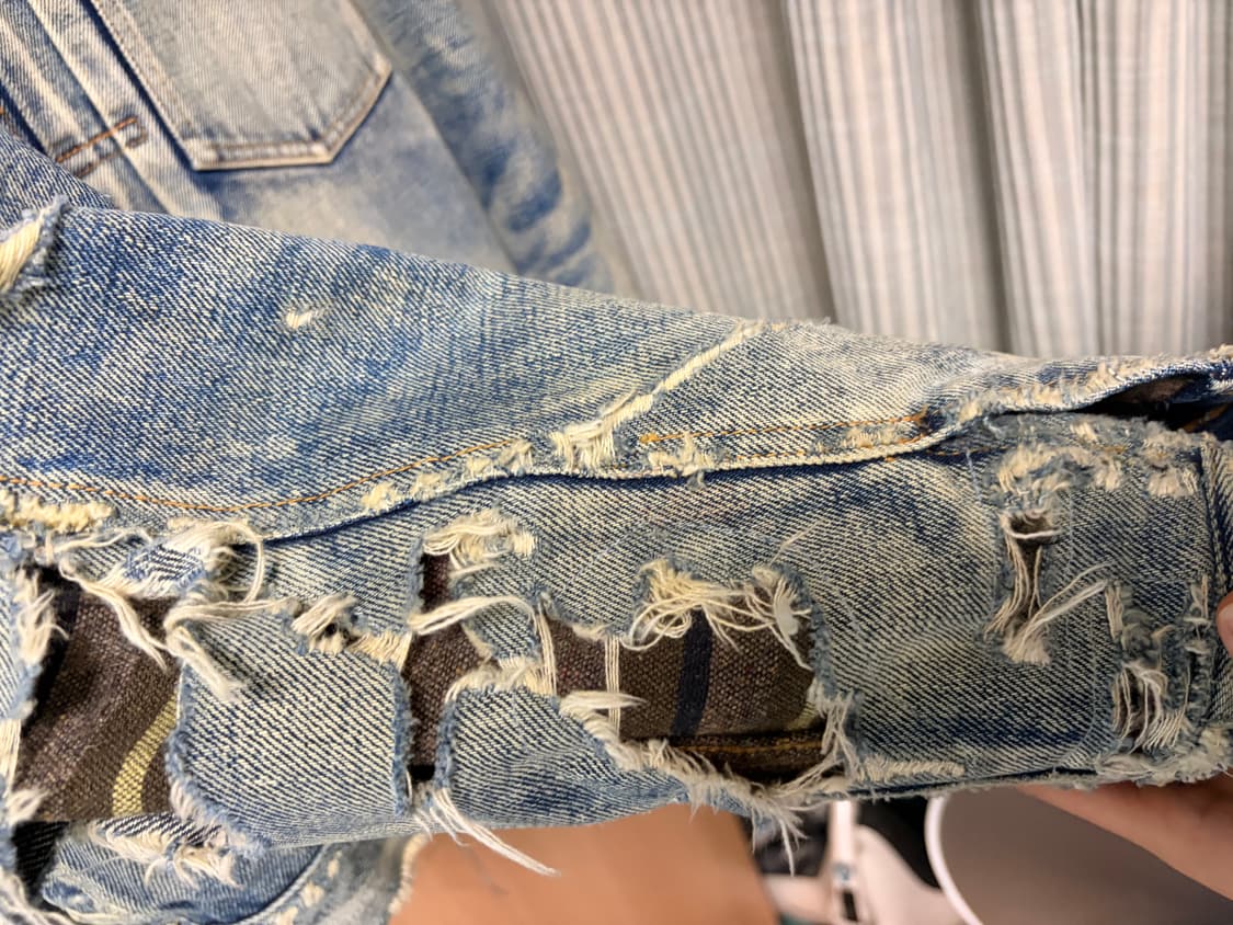 생로랑  trash denim destroyed jacket M 상품이미지5