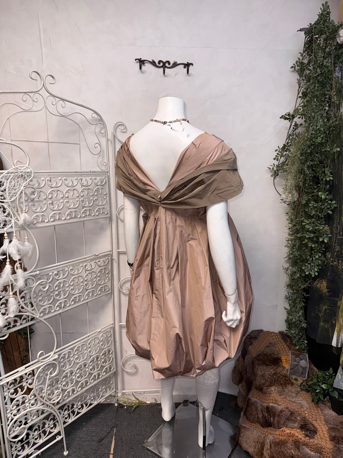 ANTONIO MARRAS TAFFETA DRESS Mauve/Mocha 상품이미지3