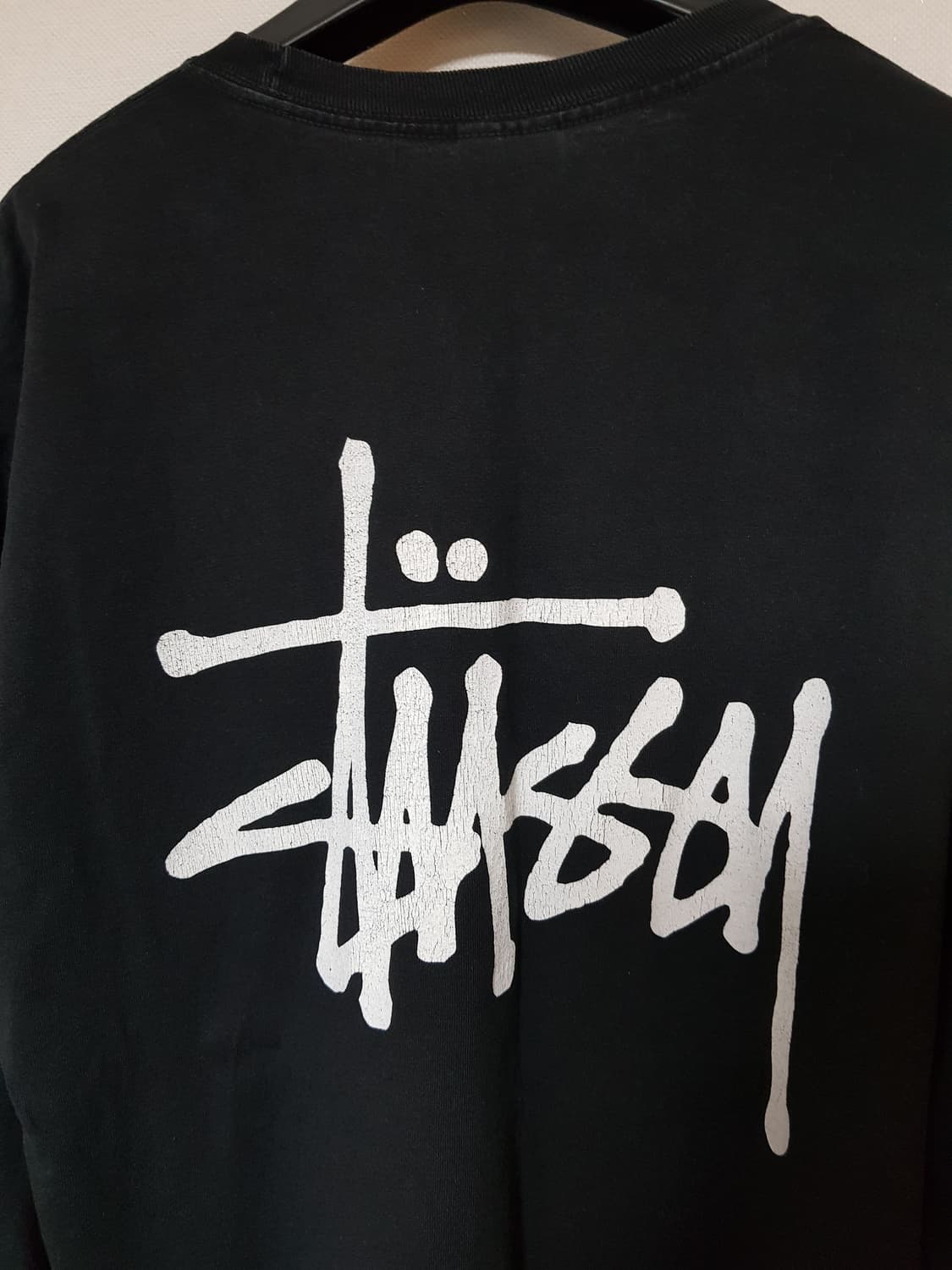 스투시 베이직 피그먼트 다이드 롱슬리브 긴팔 티셔츠 블랙 상품이미지5