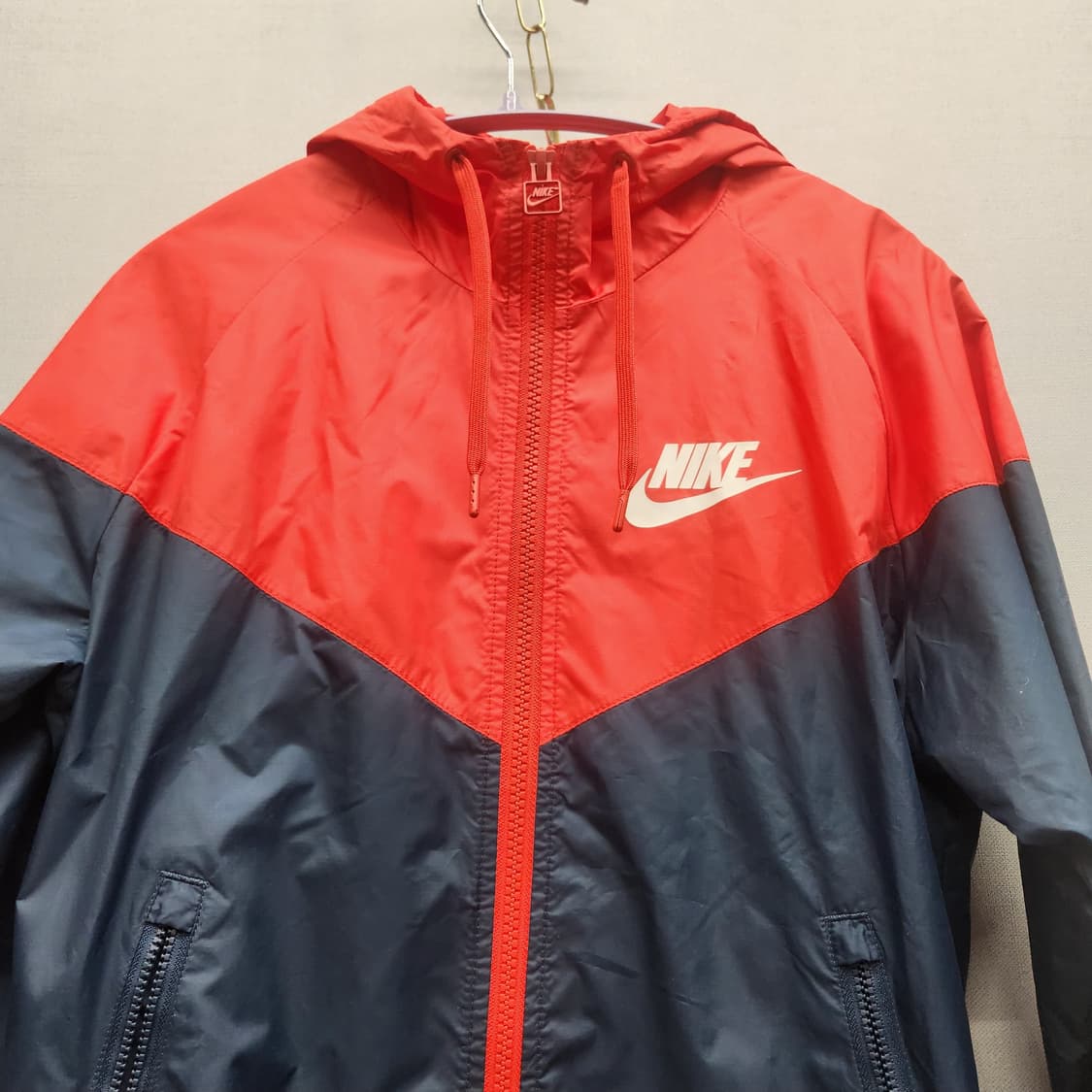 나이키 로고 배색 후드 윈드러너 바람막이 S(S) 상품이미지2