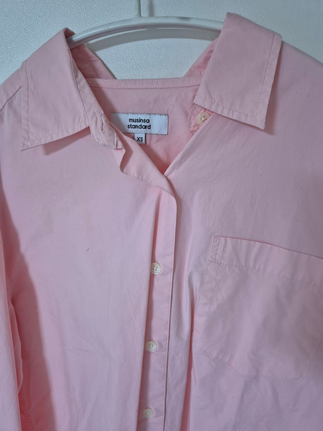 무신사스탠다드우먼 오버사이즈 워시드 포플린 셔츠 상품이미지5