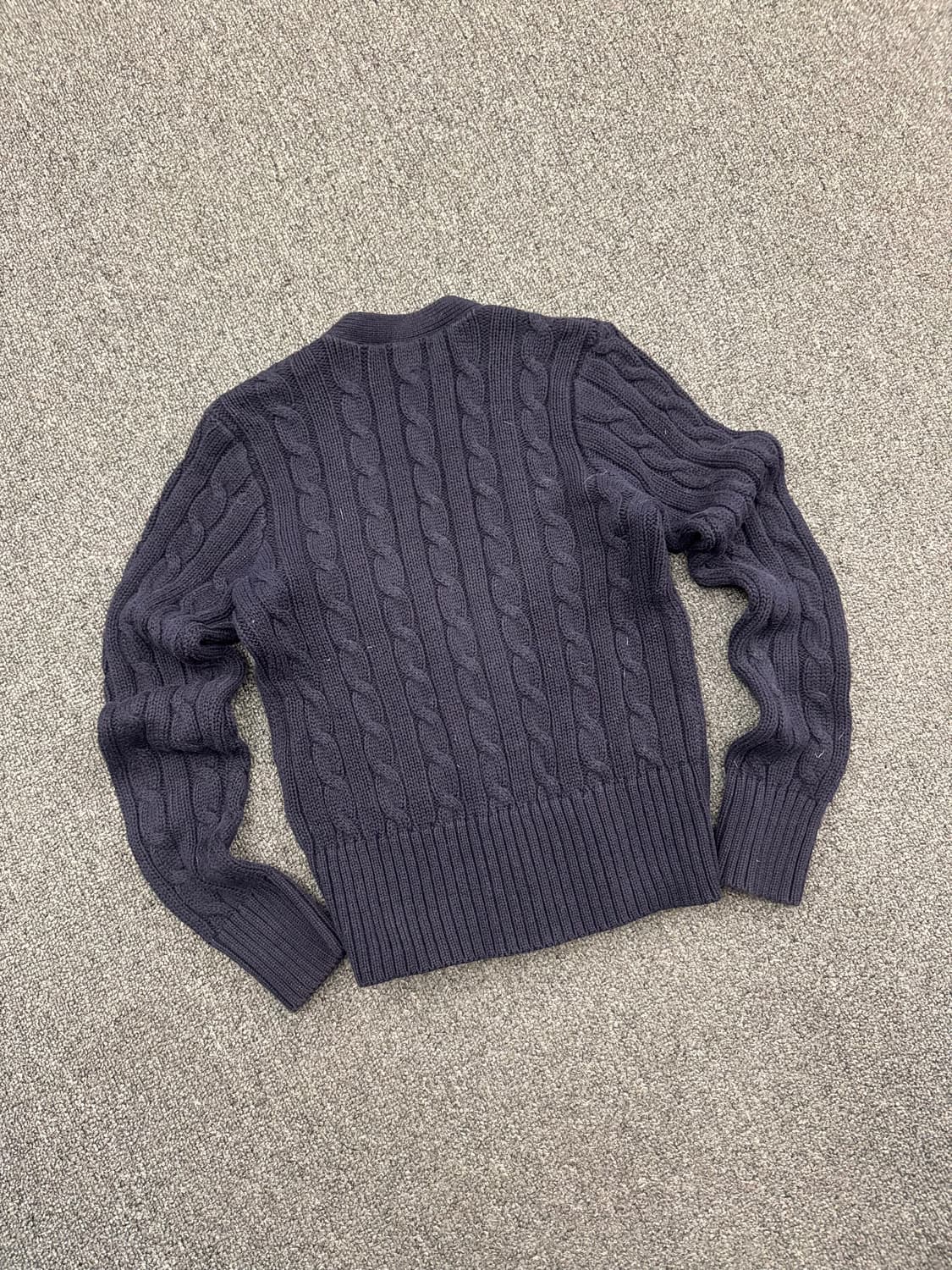 L)랄프로렌 빈티지 네이비 케이블 여성 니트가디건 상품이미지4