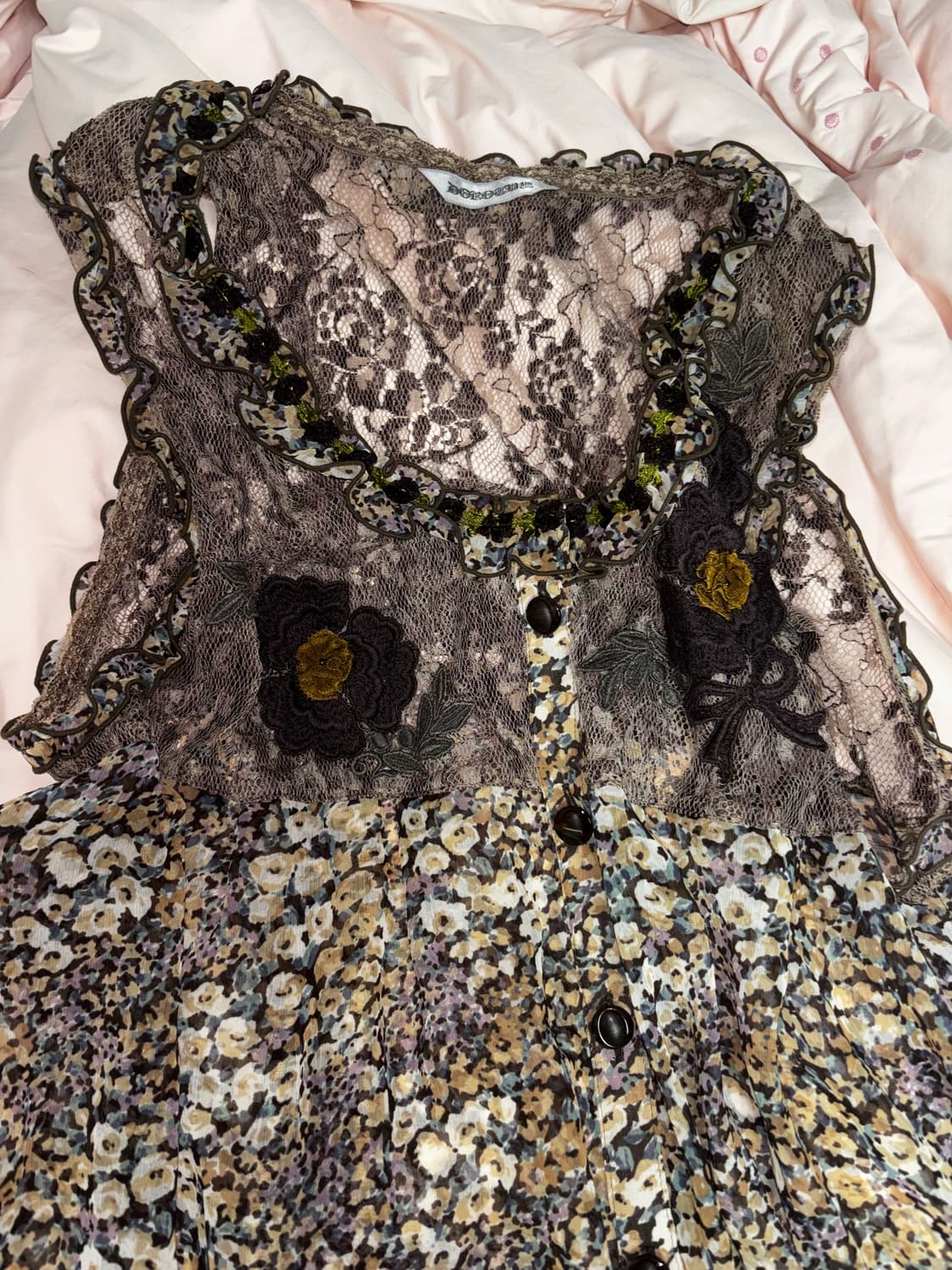 모리걸 하구미  빈티지 슬리브리스 원피스  상품이미지1