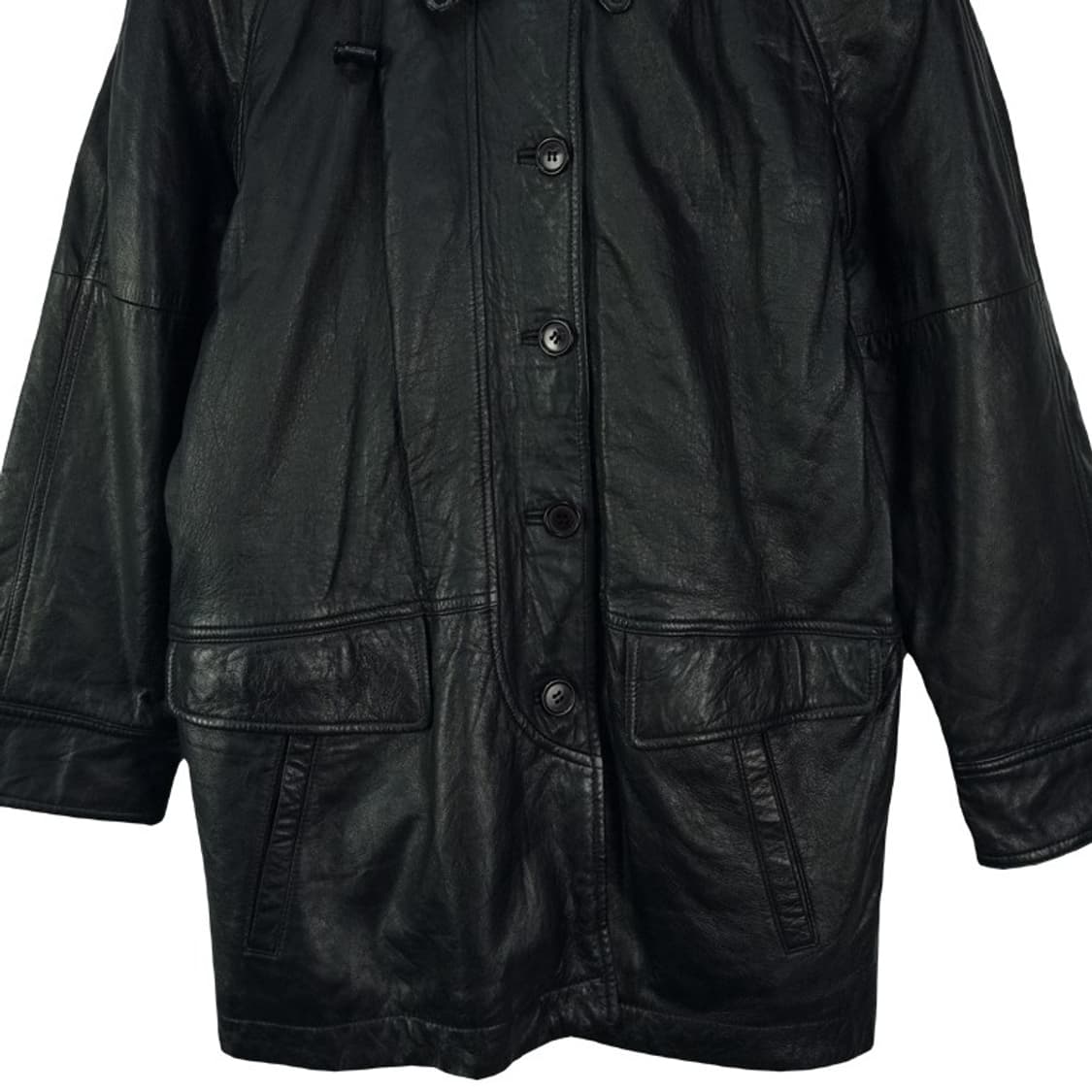 [빈티지] 리얼레더 가죽 코트 블랙 M19362 상품이미지5