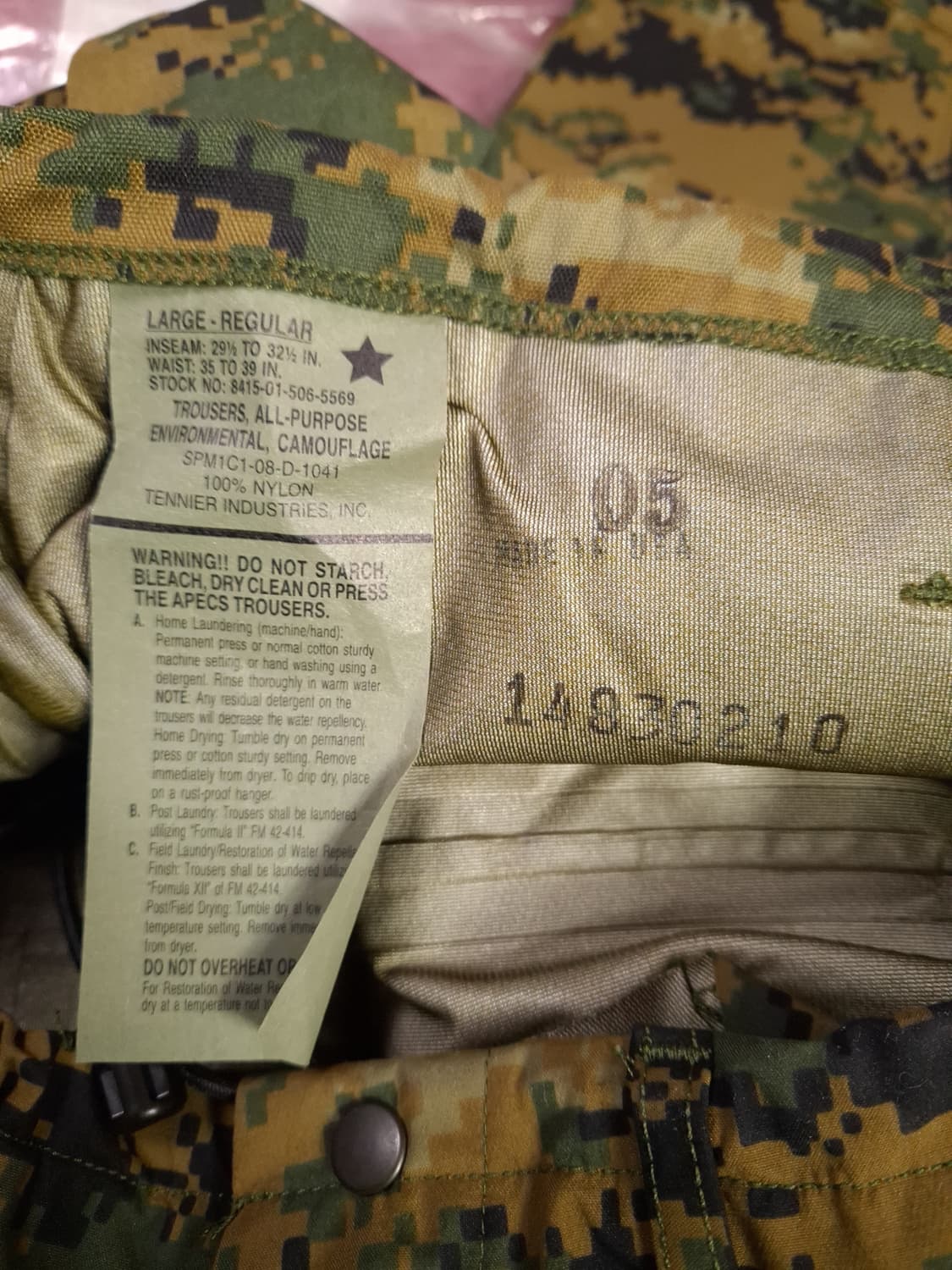 택새제품 오리지날 미국제조 미해병대 지급용 마펫 고어텍스 트라우저 상품이미지4