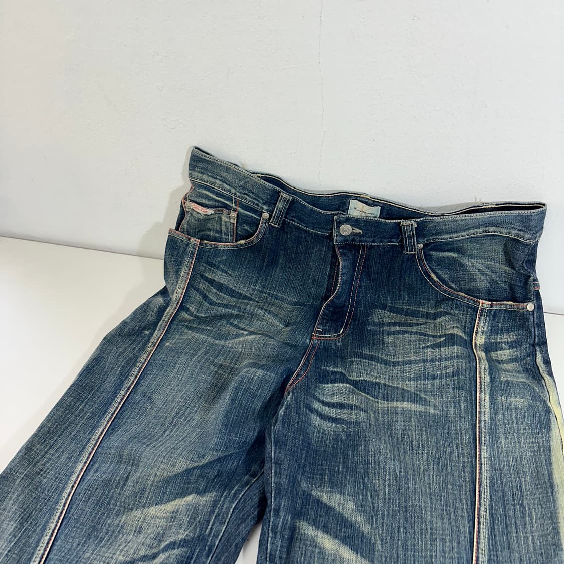 34 캘빈클라인 CK 진청 커브드 데님팬츠 상품이미지2