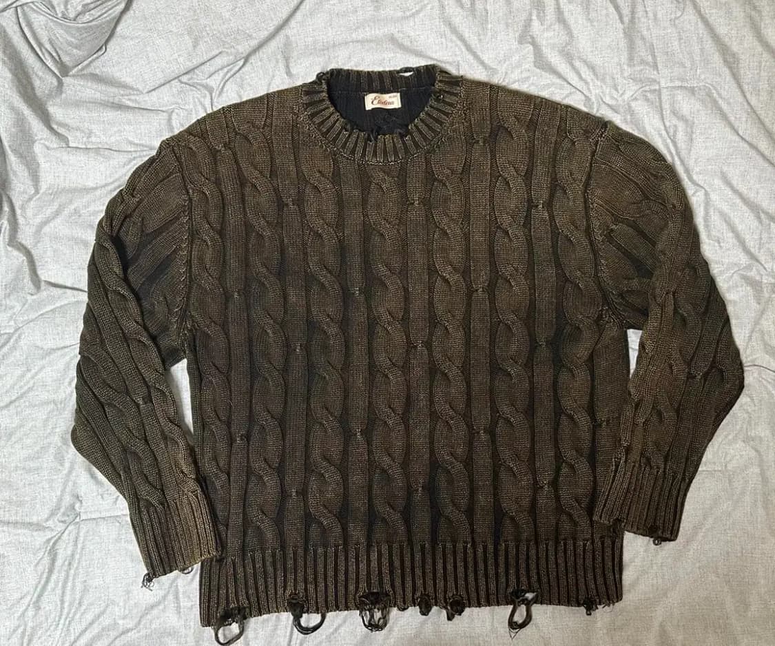 ETCE 리버서블 니트 브라운블랙 REVERSIBLE FADE WASHI 상품이미지1