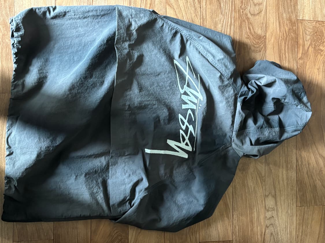 스투시 웨이브 다이 비치 쉘 자켓 블랙 상품이미지3