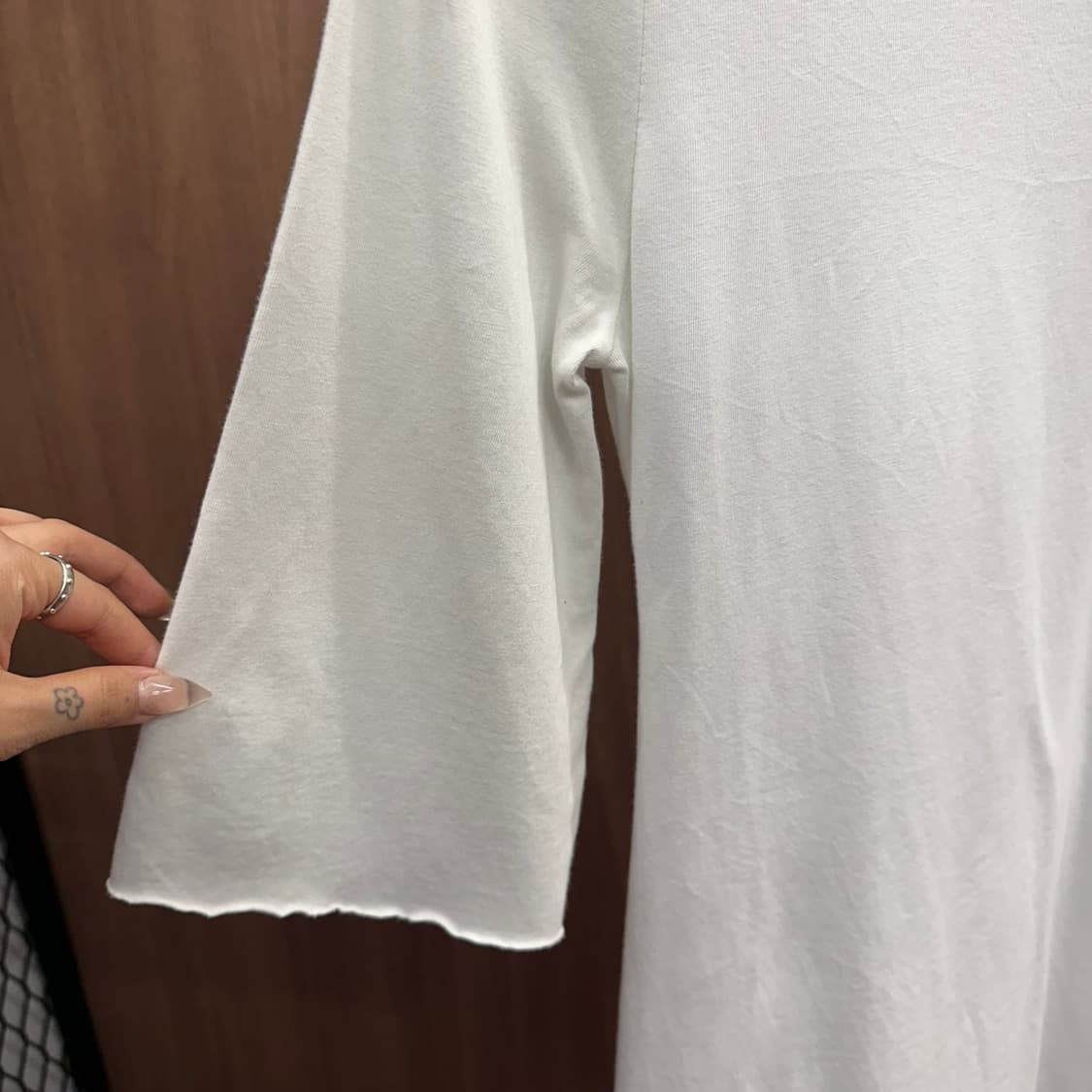 White Knot Detail Print T-Shirt  상품이미지6