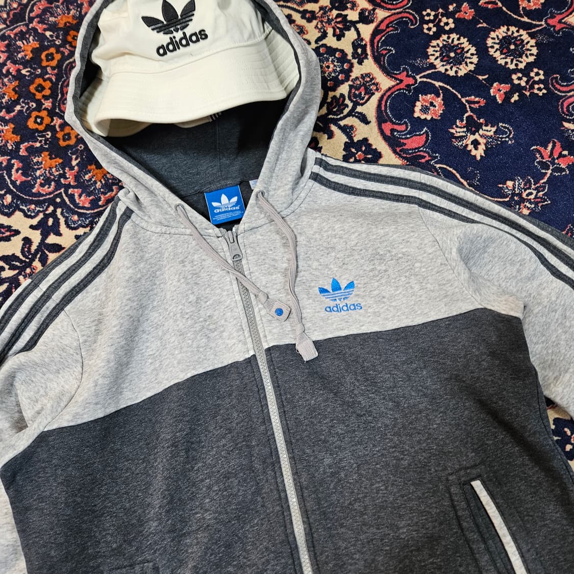 아디다스(Adidas) 파이어버드 컬러블럭 후드집업 M 상품이미지3