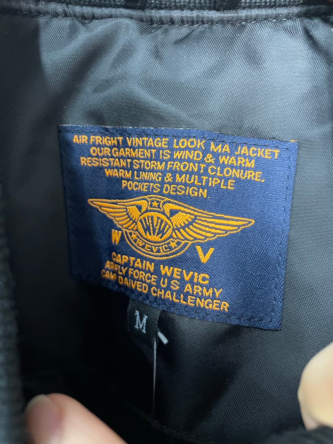 캡틴 위빅 MA-1 블랙 항공점퍼 H2196 상품이미지6