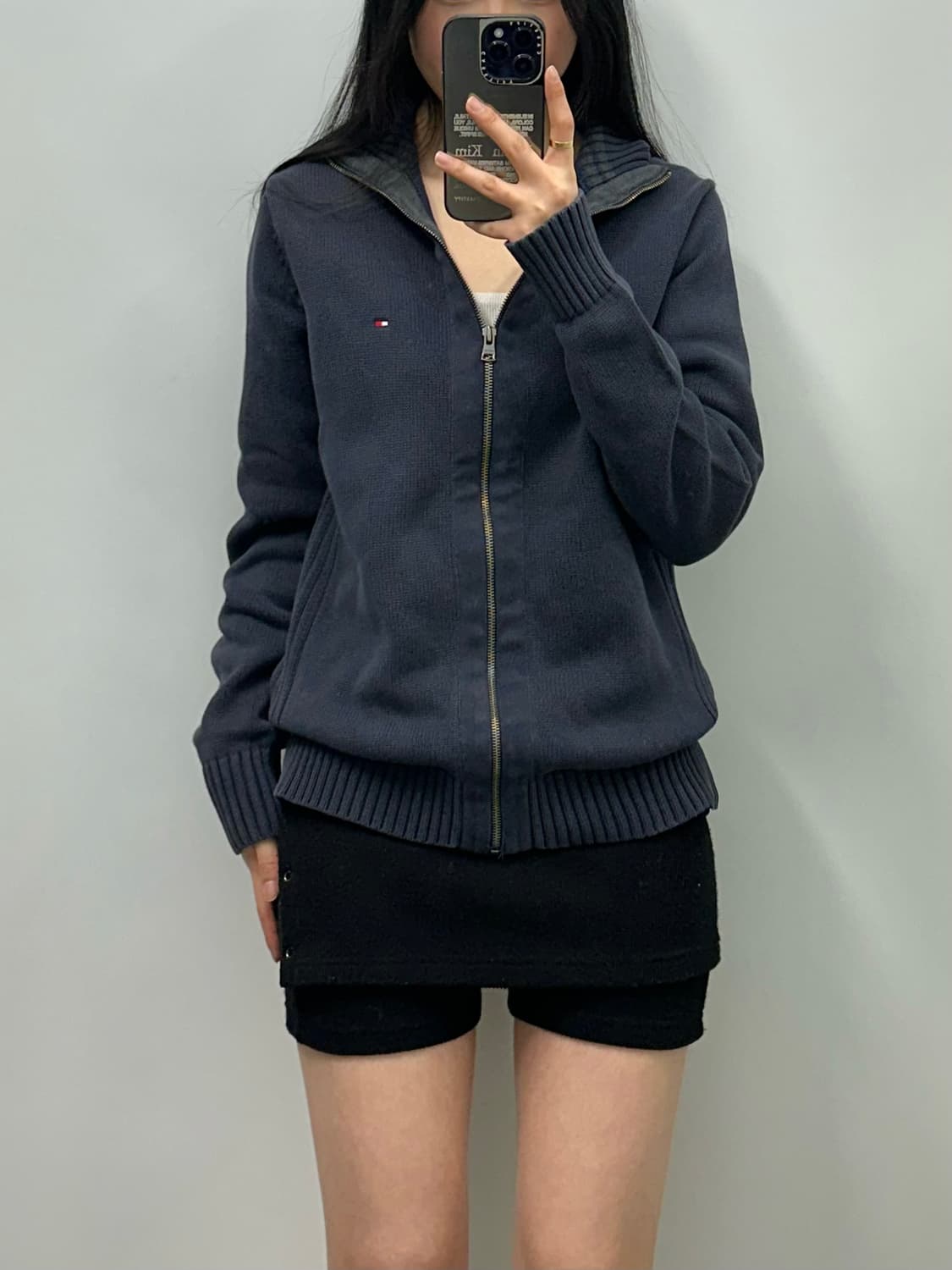 타미힐피거 네이비 니트 집업 가디건 상품이미지1