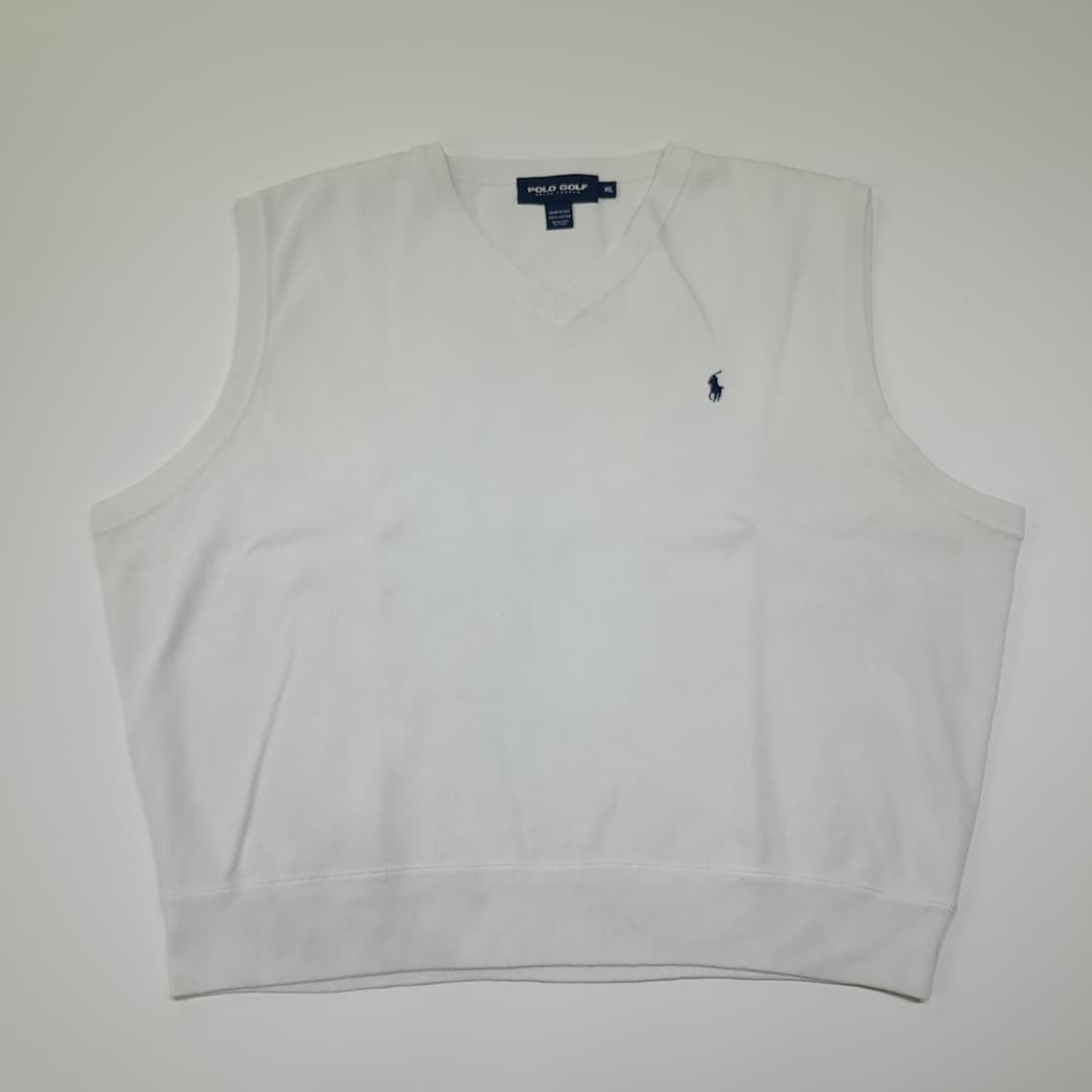 CL058 XL 폴로 골프 90s USA  퓨어 화이트 코튼 시그니처  상품이미지1