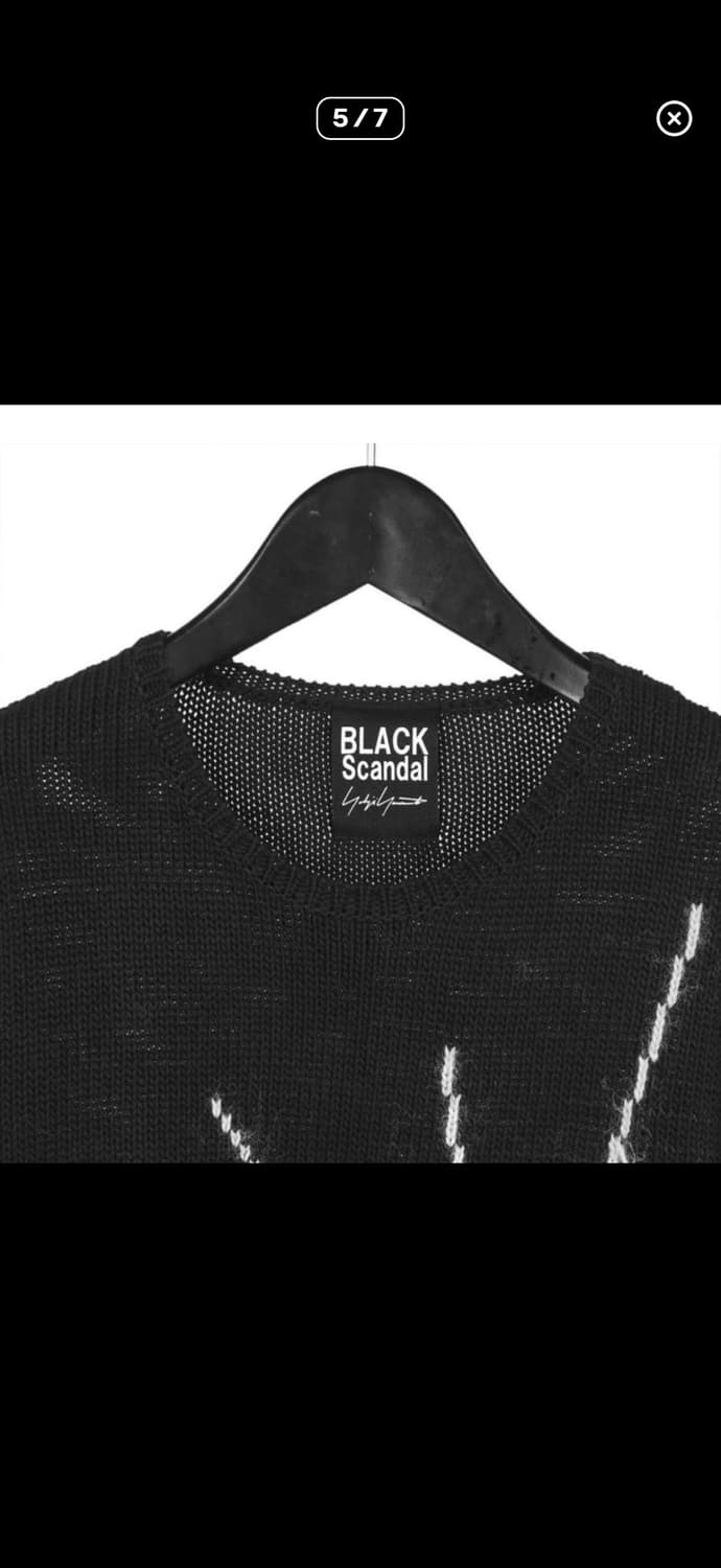 요지야마모토 블랙스캔들 스파이더 웹 니트 상품이미지4