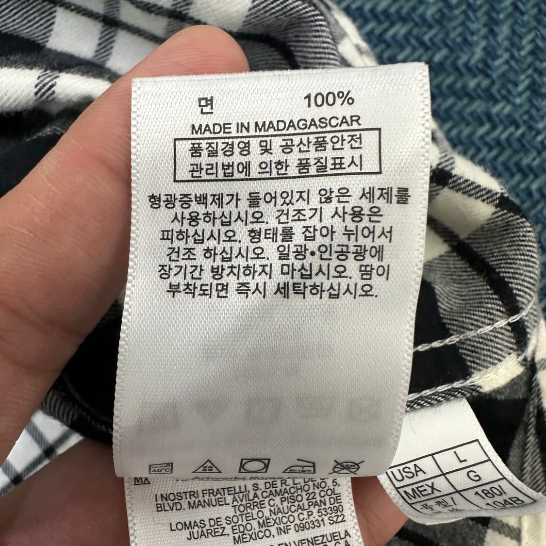 [L] 브룩스브라더스 체크 셔츠 상품이미지4