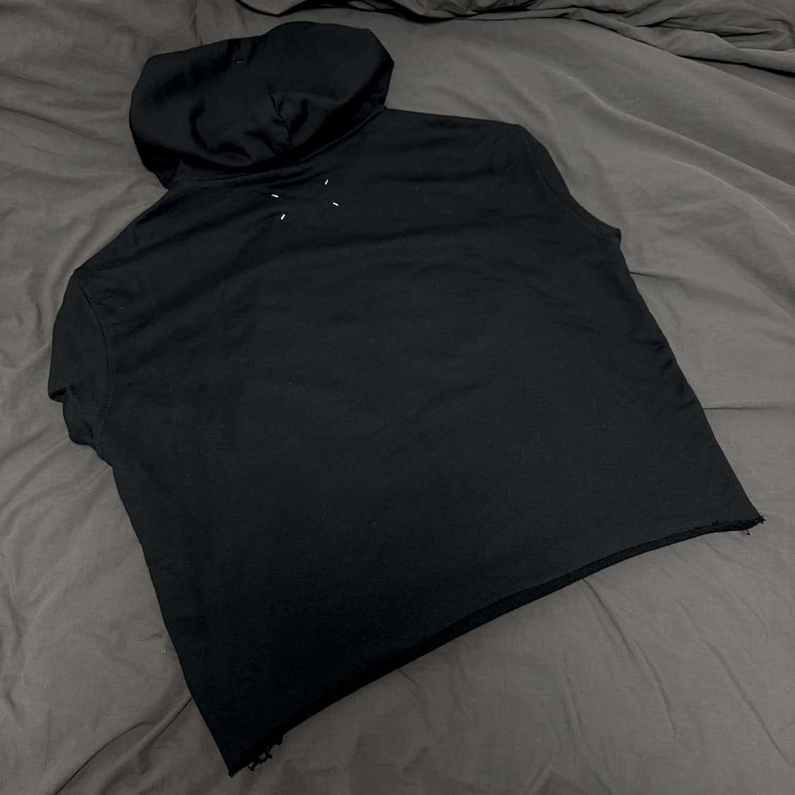 메종 마르지엘라 블랙 리버스 로고 후드 50 사이즈 상품이미지2