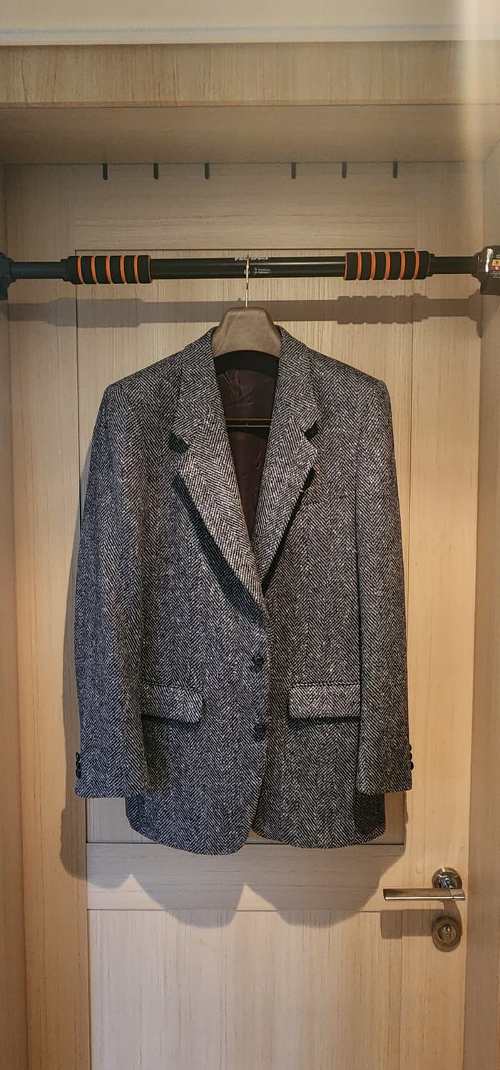 그레이 헤링본 트위드자켓 L 상품이미지1