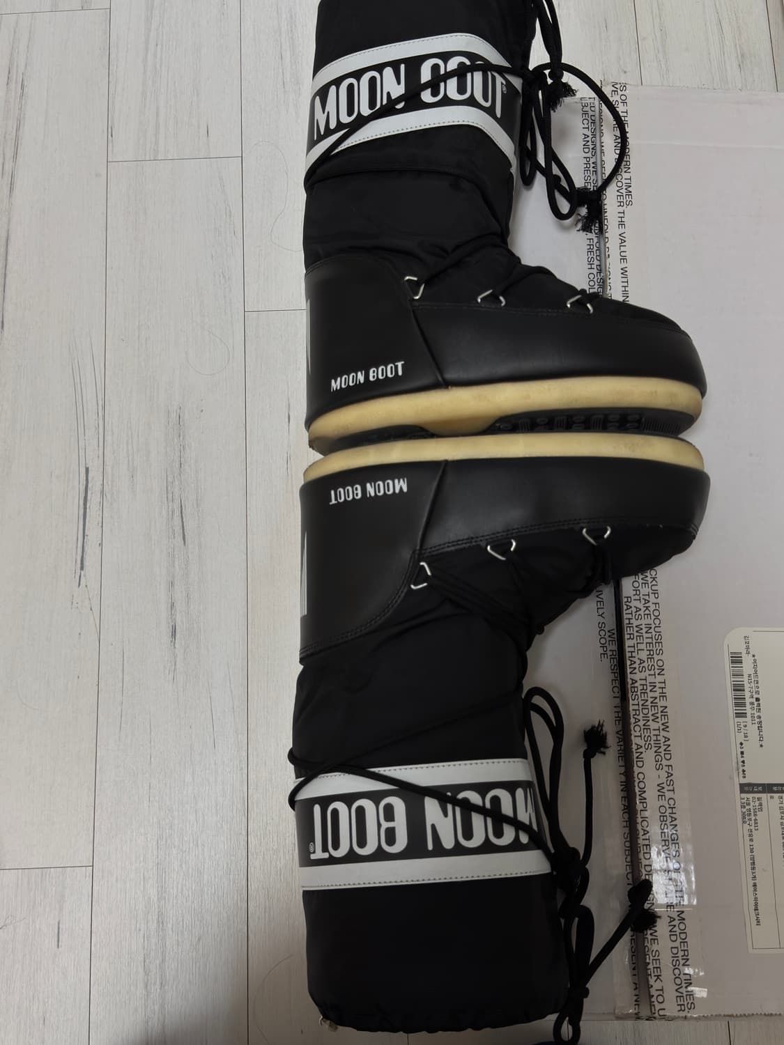 문부츠 아이콘 롱부츠 블랙 35-38 상품이미지4