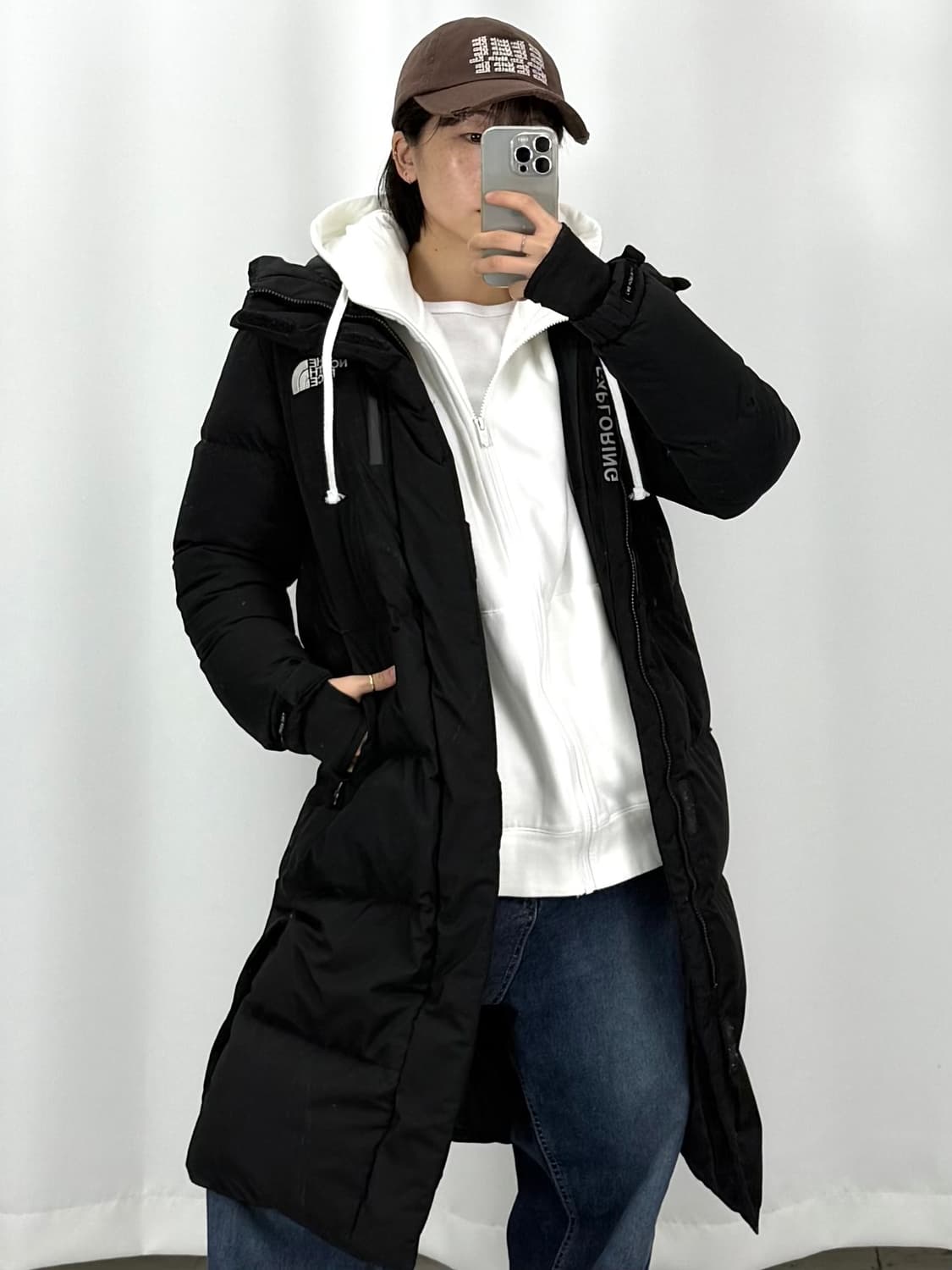  [L]노스페이스 블랙 구스 롱패딩 CK9813 상품이미지1