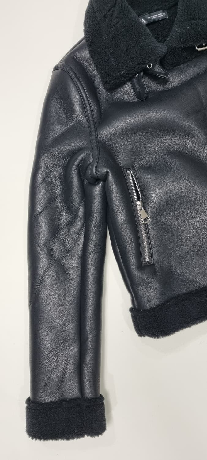 자라 에코퍼 무스탕 자켓 XS _ 여성 상품이미지3