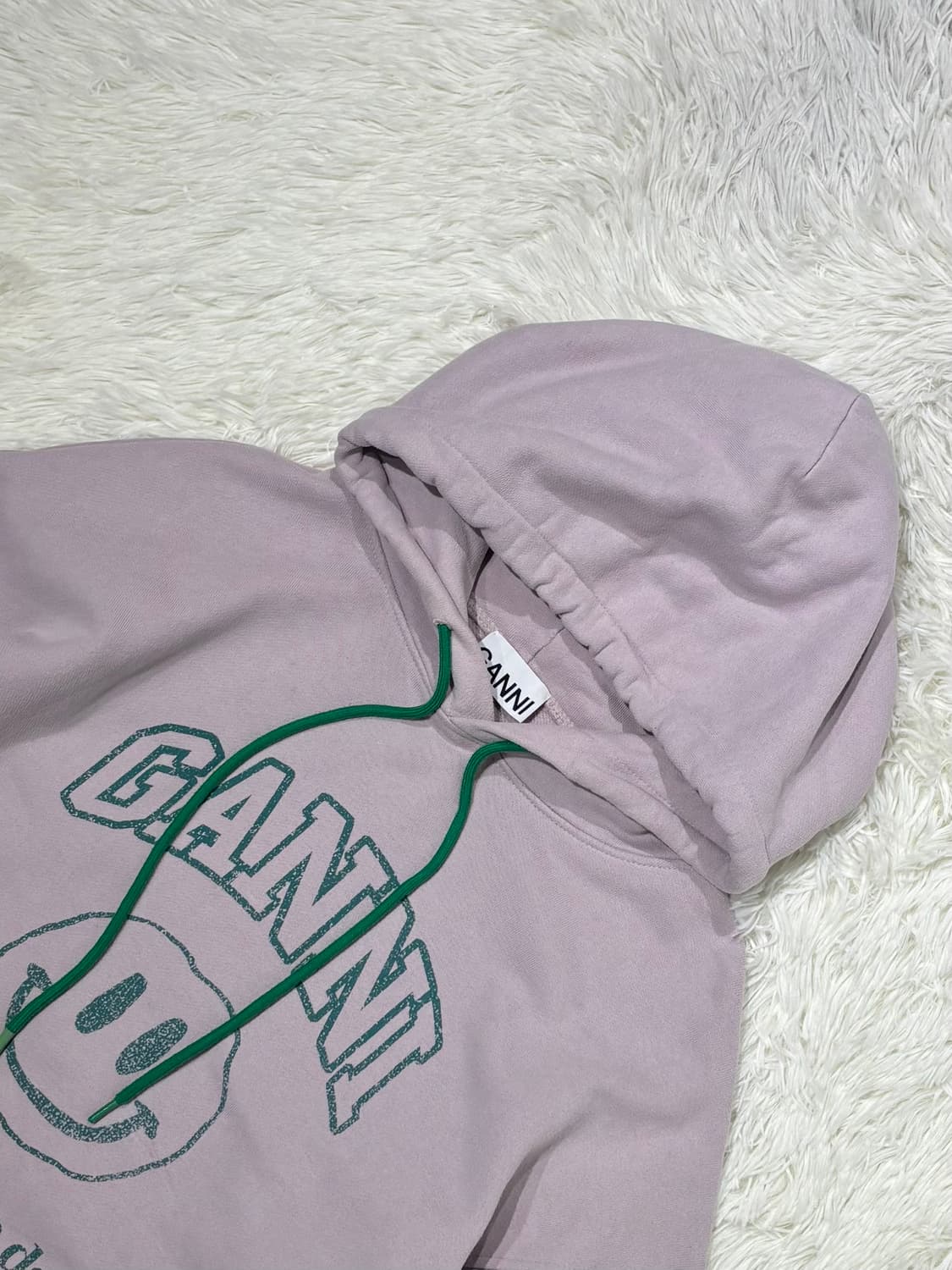 가니 빅로고 스마일 후드 상품이미지4