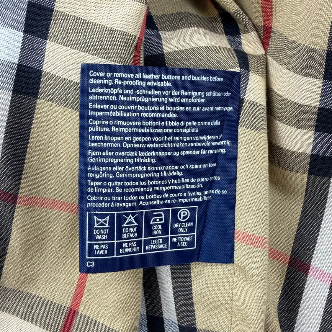 버버리 90s 노바체크 블루종 자켓 상품이미지7