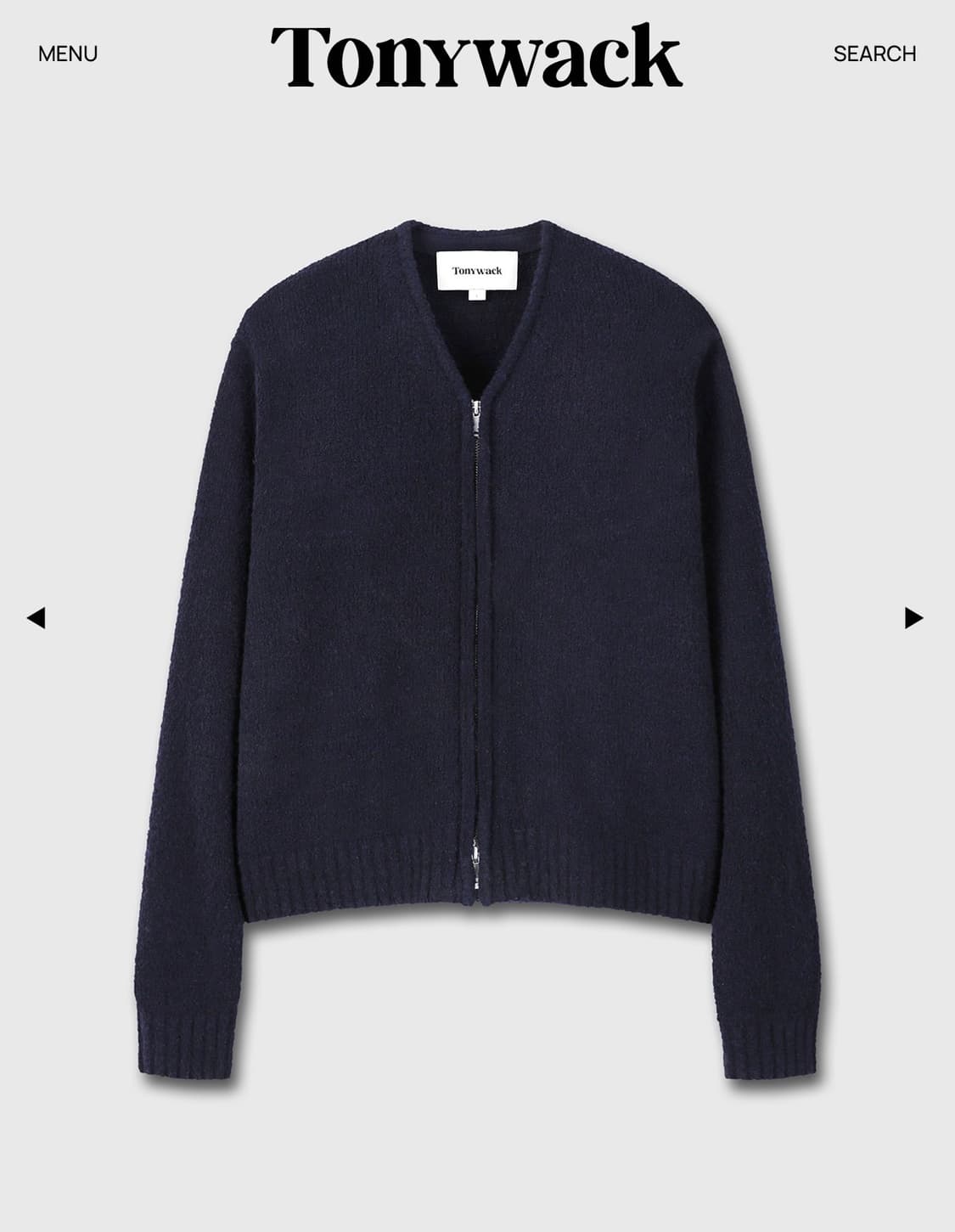 토니웩 알파카 니트 가디건 네이비 상품이미지1