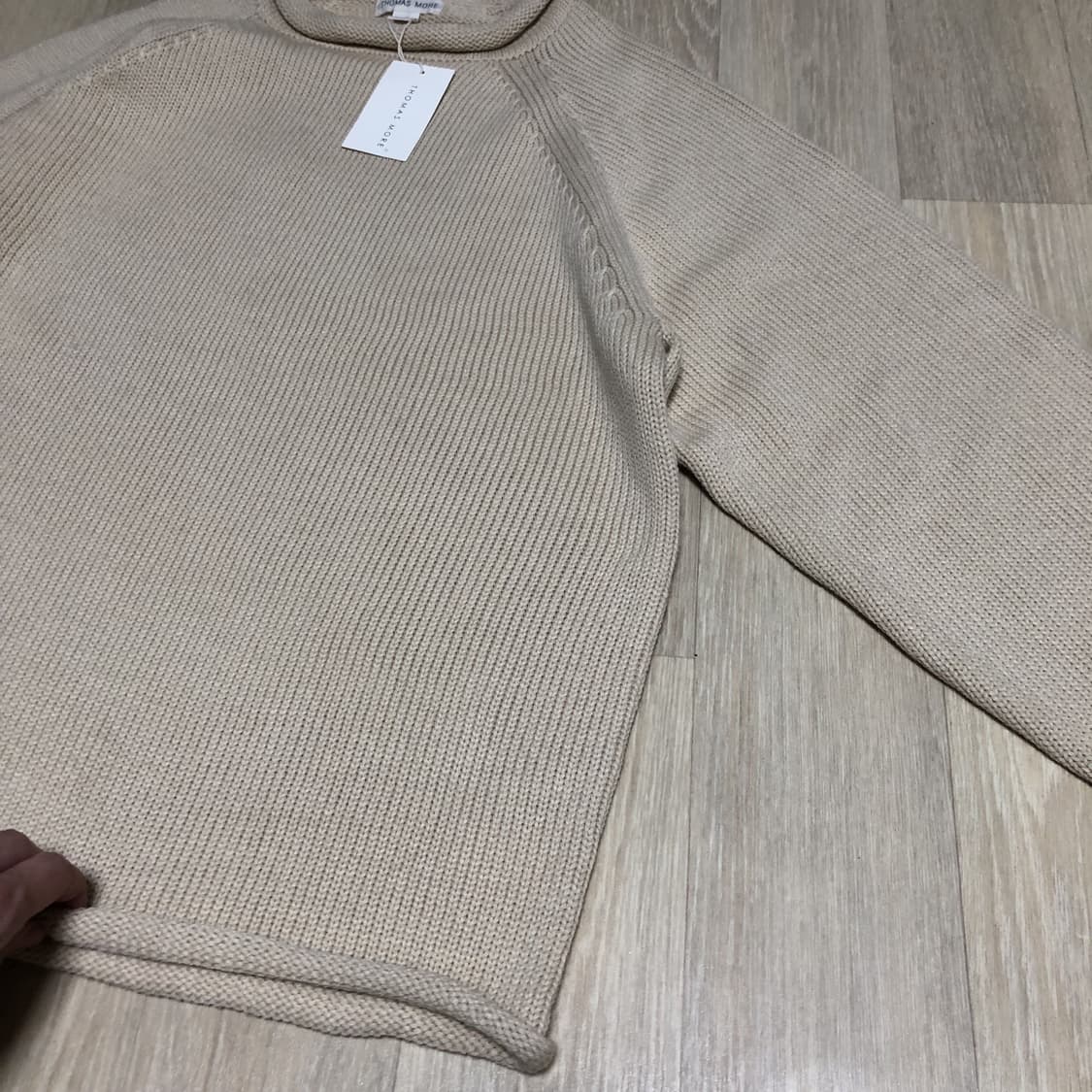 (L) 새상품 토마스모어 THOMAS MORE 메리노울 롤넥 롤링 폴라  상품이미지8