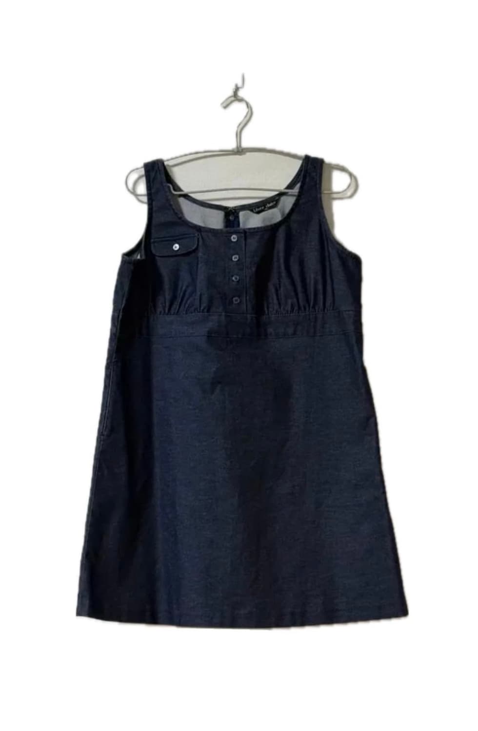빈티지 데님 포켓 미디 원피스 상품이미지1